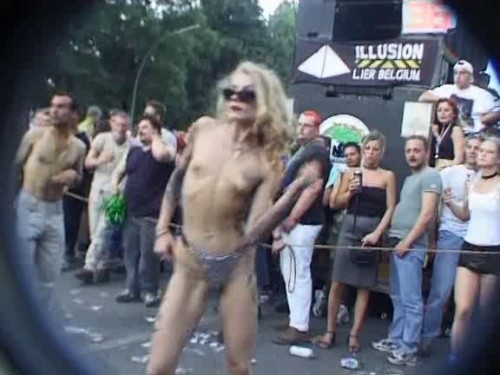 Kit Kat Club at Love Parade [1999,Public sex,public nudity,pissing,BDSM]