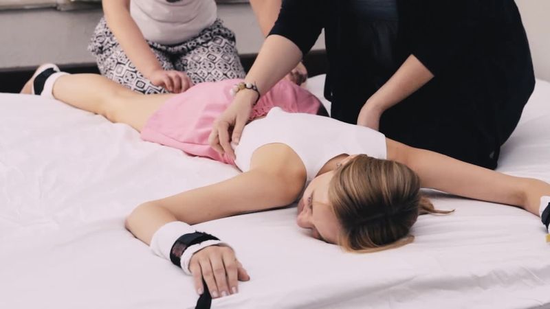 TickleTherapy - Anastasia four hands therapy facedown