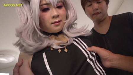 [4056594] A lot of semen is bukkake on the big penis boy's daughter layer in Shishirobotan costume!