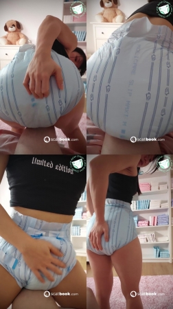 Would You Like Me To Sit On Your Leg With My Stinky Diapee Like This New Diaper Porno Videos