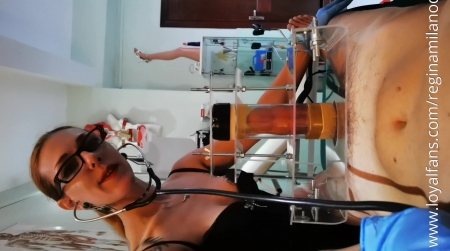 Mistress Regina - Milking Machine Vs Horny Bull