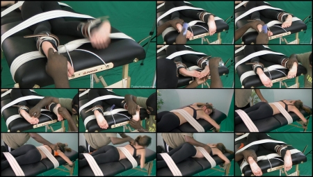 Ticklehotness – Amber Vs  Darke – Part 2 – Bondage Bed Face-Down Tickling