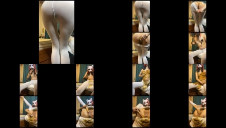 Poogirl – Vomiting Several Times From Chewing Shit And Shit In White Pantyhose, Fisting